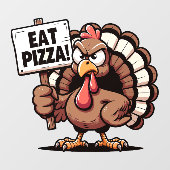 Eet Pizza Turkije Window Cling Raamsticker (Vel)