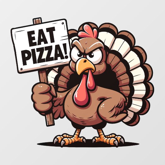 Eet Pizza Turkije Window Cling Raamsticker (Vel)