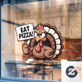 Eet Pizza Turkije Window Cling Raamsticker (Cafe Raam)