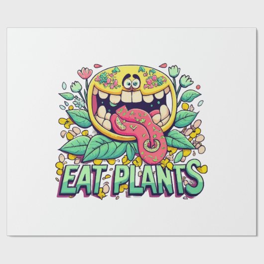 Eet Planten Cadeaupapier (Vlak)