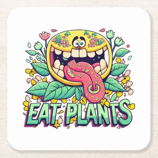 Eet Planten Kartonnen Onderzetters (Voorkant)