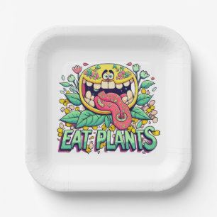 Eet Planten Papieren Bordje