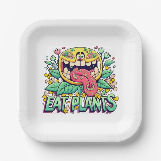 Eet Planten Papieren Bordje (Voorkant)