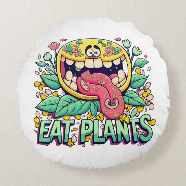 Eet Planten Rond Kussen (Voorkant)