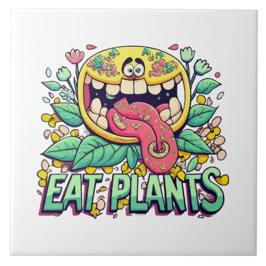 Eet Planten Tegeltje (Voorkant)