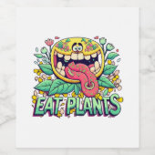 Eet Planten Wijn Etiket (Enkel label)