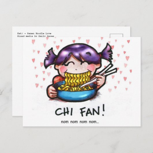 Eet! - Ramen Noodle Love Briefkaart (Voorkant / Achterkant)