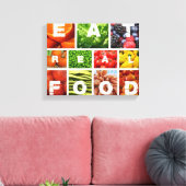Eet Real Food Canvas Afdruk (Insitu (Woonkamer))