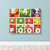 Eet Real Food Canvas Afdruk (Insitu (Houten vloer))