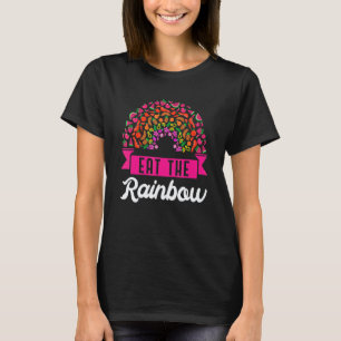 Eet Regenboog Veganistisch Vegetarisch Veganisme V T-shirt