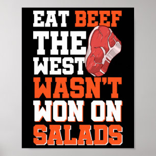 Eet rundvlees, het westen werd niet gewonnen op sa poster