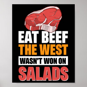 Eet rundvlees Het Westen werd niet gewonnen op Sal Poster