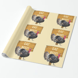 Eet rundvlees inpakpapier