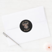 Eet rundvlees Wees blij Carnivoor Vlees Liefhebber Ronde Sticker (Envelop)