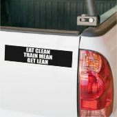Eet schoon, train gemeen, word slank - Workout Bumpersticker (Op Truck)