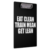 Eet schoon, train gemeen, word slank - Workout Klembord (Rechts)
