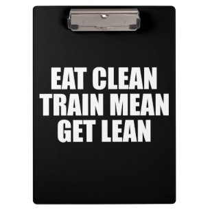 Eet schoon, train gemeen, word slank - Workout Klembord
