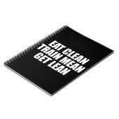 Eet schoon, train gemeen, word slank - Workout Notitieboek (Linkerzijde)