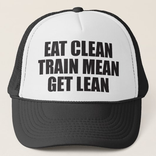 Eet schoon, train gemeen, word slank - Workout Trucker Pet (Voorkant)
