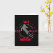 Eet ski slaap herhaal skien kaart (Gele Bloem)