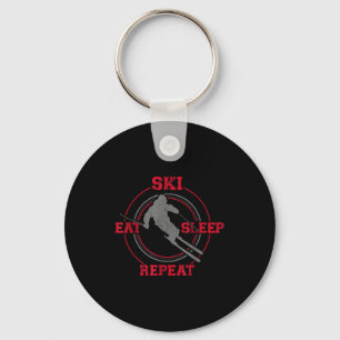 Eet ski slaap herhaal skien sleutelhanger