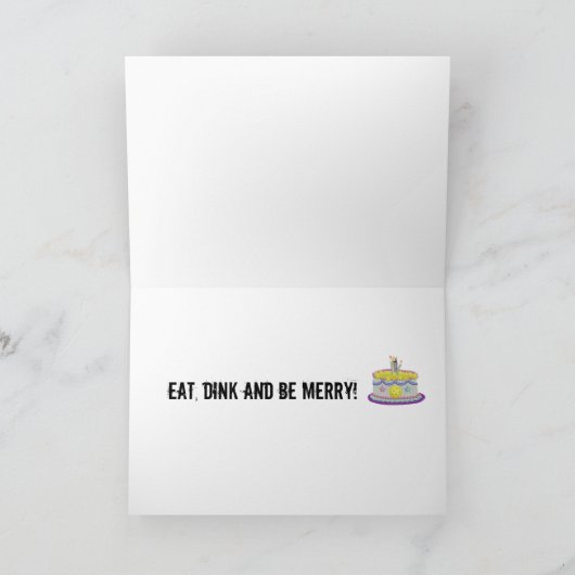 Eet, sla en wees vrolijk! kaart (Binnen)