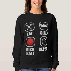 Eet Sla Kickball Herhaal Kick Bal Speler Trui
