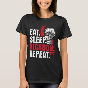 Eet Sla Kickbox Herhaal - Kickboksen Vechtkunst T-shirt