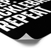 Eet sla pickleball herhaal grappig speler cadeau poster (Hoek)