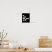Eet sla pickleball herhaal grappig speler cadeau poster (Keuken)