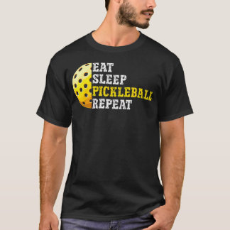 Eet Sla Pickleball Herhaal Grappige Pickleball Voo T-shirt