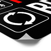 Eet. Slaap. Aai de hond. Herhaal Poster (Hoek)