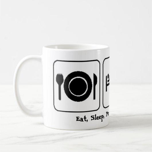 Eet, Slaap, Aangedreven kruipers Koffiemok (Links)