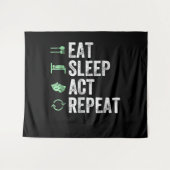 Eet Slaap Act Herhaal - Acteren T Acteurs Wandkleed (Voorkant (horizontaal))