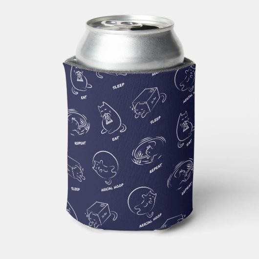 Eet Slaap Aerial Hoop Herhaal Lyra Stubby Holder Blikjeskoeler (Blikje Achterkant)