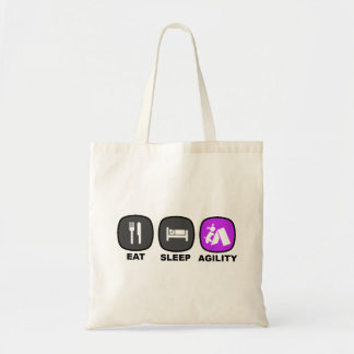 Eet. Slaap. Agiliteit. Paars. Tote Bag