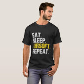 Eet slaap Airsoft Repeat Air Zacht Grappig cadeau T-shirt (Voorkant volledig)