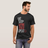 Eet Slaap Alpine Zither Herhaal T-shirt (Voorkant volledig)