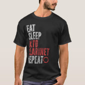 Eet Slaap Alto klarinet Herhalen T-shirt (Voorkant)
