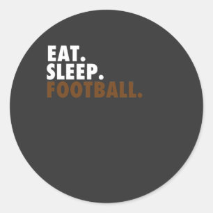 Eet. Slaap. American Football. Ronde Sticker