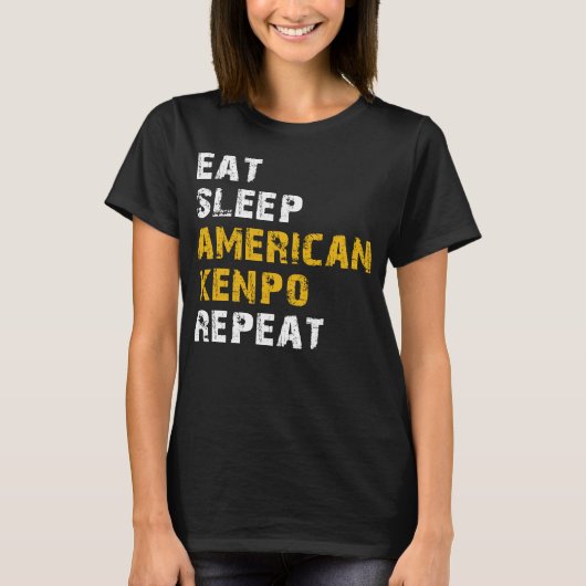 eet slaap American Kenpo T-shirt (Voorkant)
