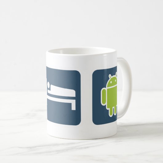 Eet. Slaap. Android. Koffiemok (Voorkant rechts)