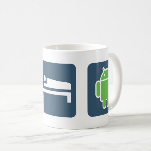 Eet. Slaap. Android. Koffiemok (Voorkant rechts)