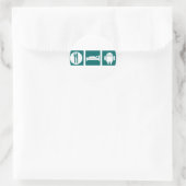 Eet slaap Android Ronde Sticker (Tas)