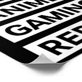 Eet Slaap Anime Gaming Herhaal Otaku Gamer Humor Poster (Hoek)