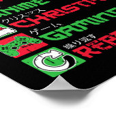 Eet Slaap Anime Gaming Kerst Pyjama X-mas Holi Poster (Hoek)