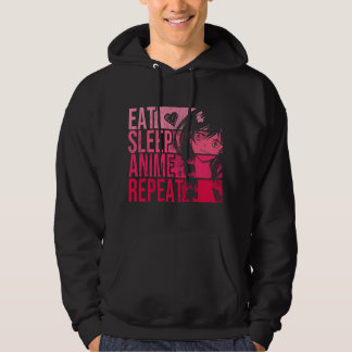 Eet Slaap Anime Herhaal - Anime Fans Cadeau Idee G Hoodie