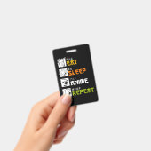 Eet Slaap Anime Herhaal Cadeau Idee Cosplayer Badge (Handheld)