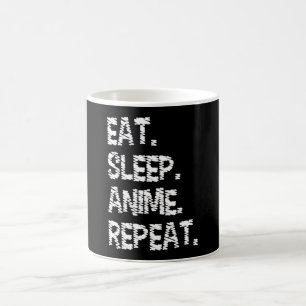 Eet Slaap Anime Herhaal Design voor Anime Liefheb Koffiemok