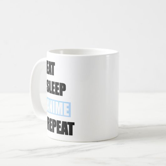 Eet, slaap, anime, herhaal! koffiemok (Voorkant links)